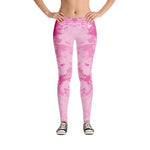 LC Pink Leaves Leggings