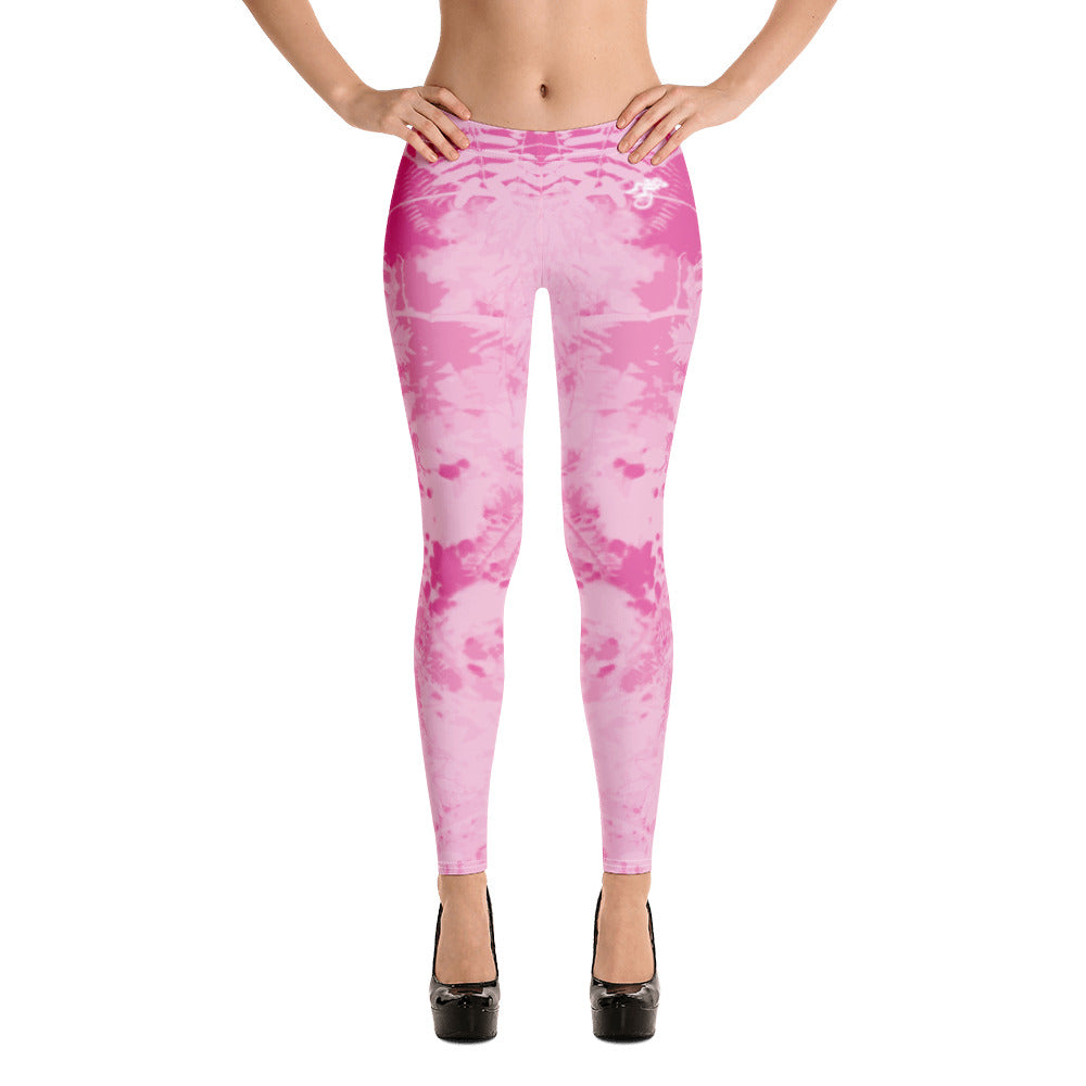 LC Pink Leaves Leggings