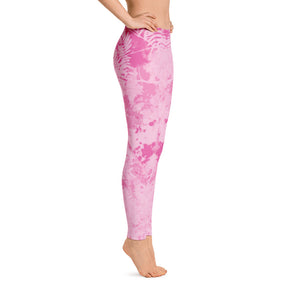 LC Pink Leaves Leggings