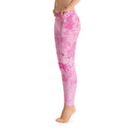 LC Pink Leaves Leggings