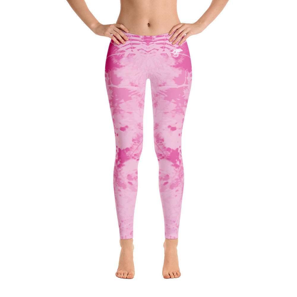 LC Pink Leaves Leggings