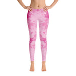 LC Pink Leaves Leggings