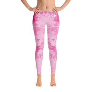 LC Pink Leaves Leggings